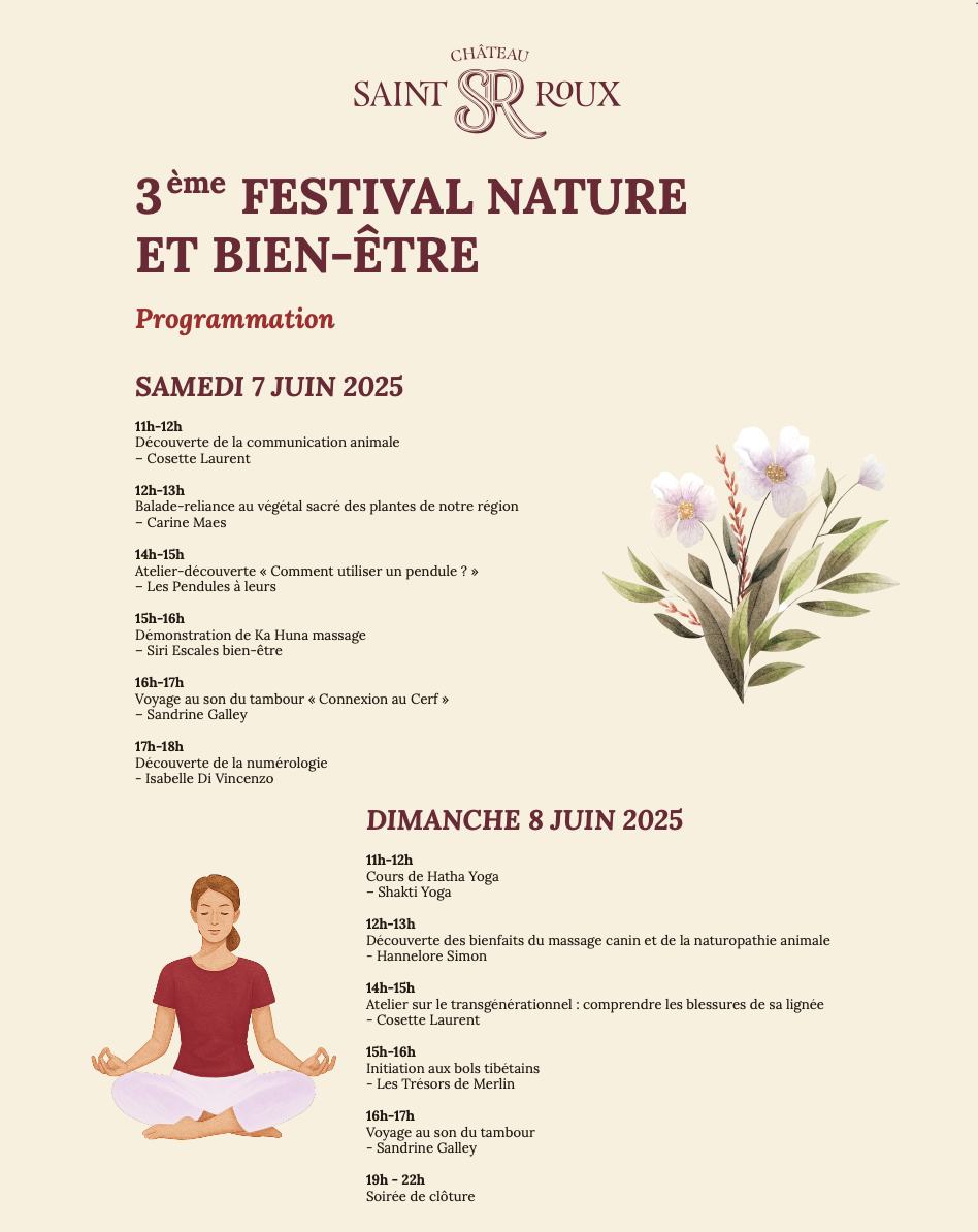 Salon du Bien Être au Chateaux Saint Roux
